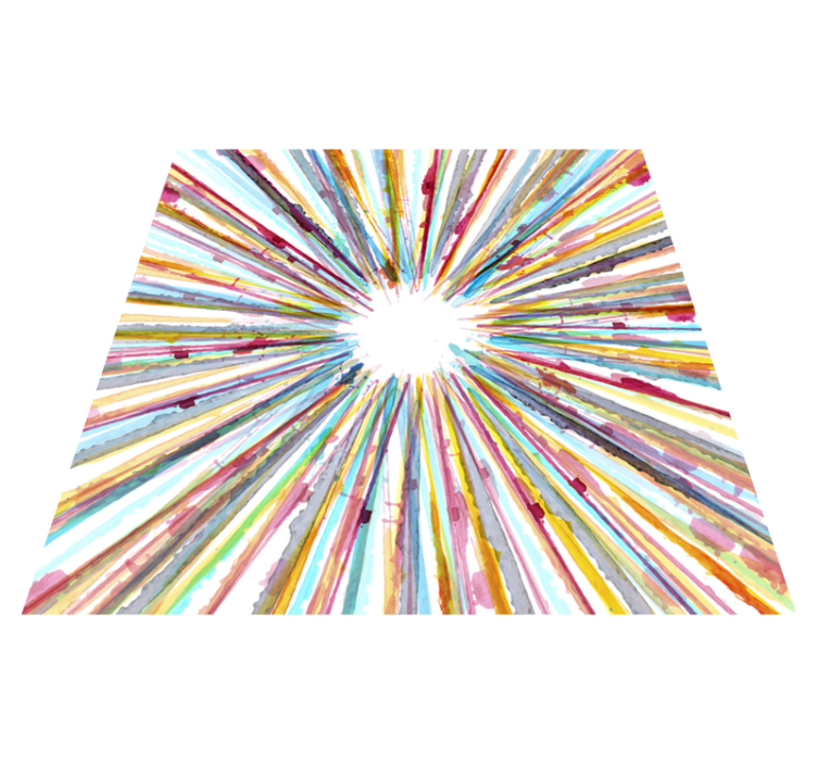 Radiant Burst Motif geometric vinyl rug - TenStickers