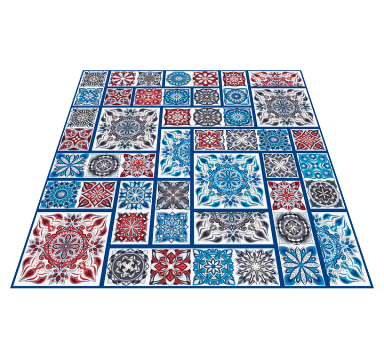 Marvellous colorful motifs office vinyl rugs - TenStickers