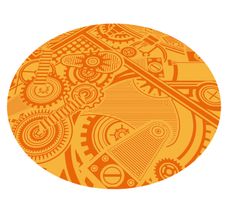 Mechanical Gears game vinyl rug - TenStickers