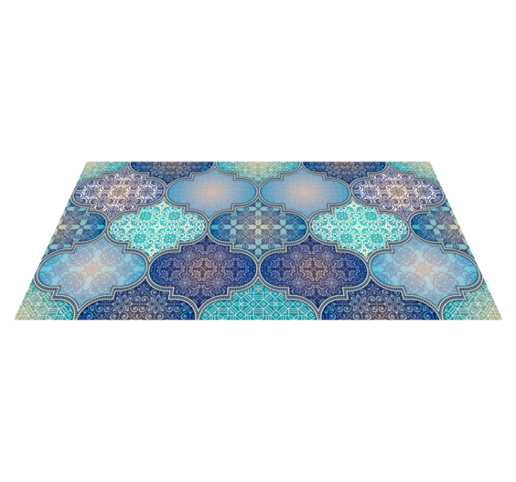 Ornamental squares ethnic vinyl rugs - TenStickers