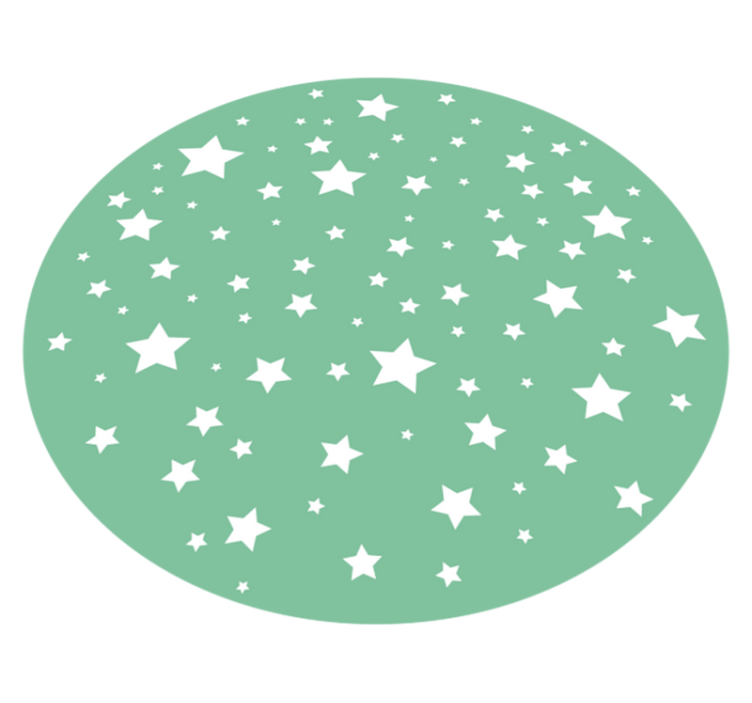 Starry Play Circle star vinyl rug - TenStickers
