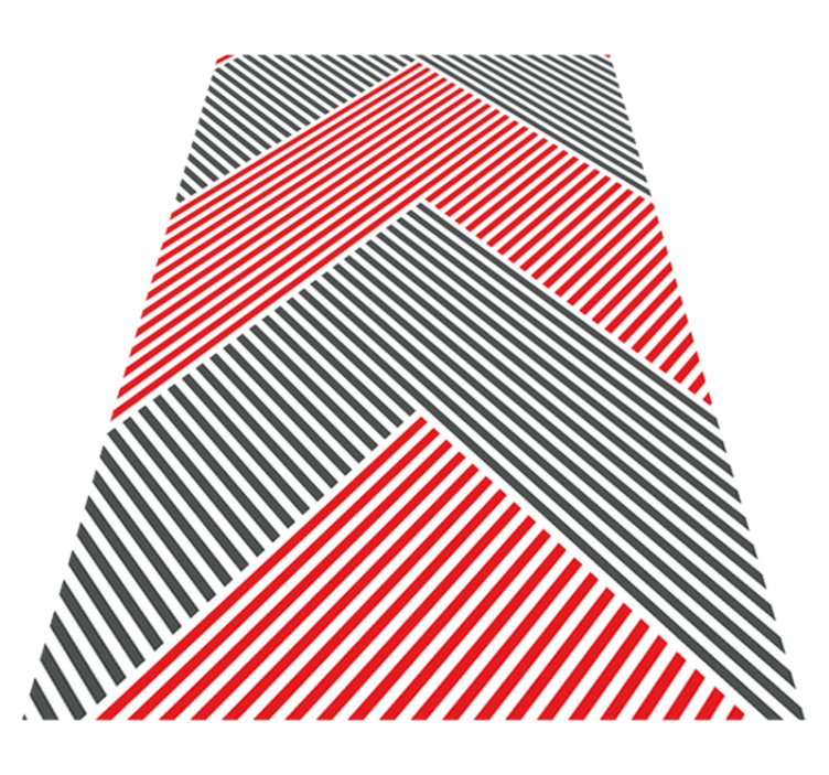 Chevron Striped Pattern striped vinyl rug - TenStickers