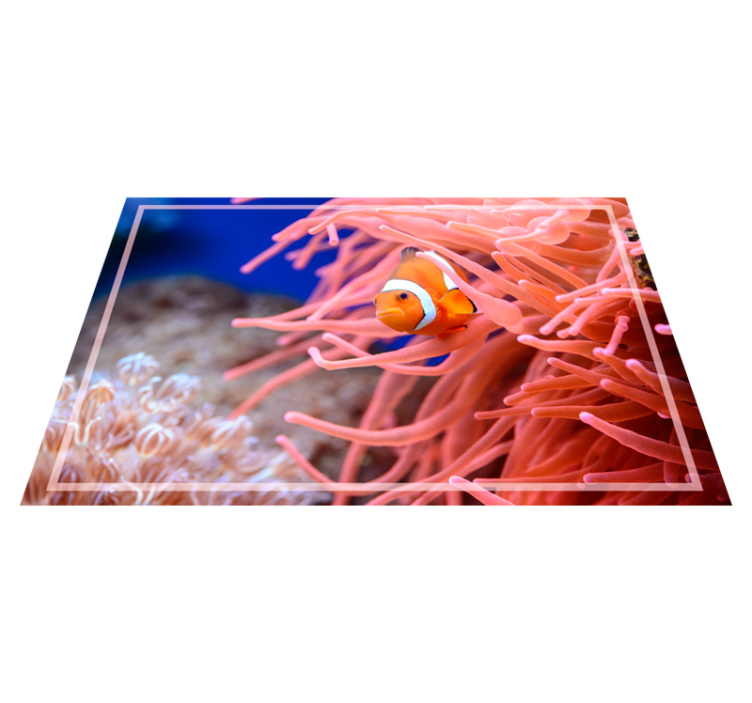 Underwater Coral Scene animal vinyl rug - TenStickers