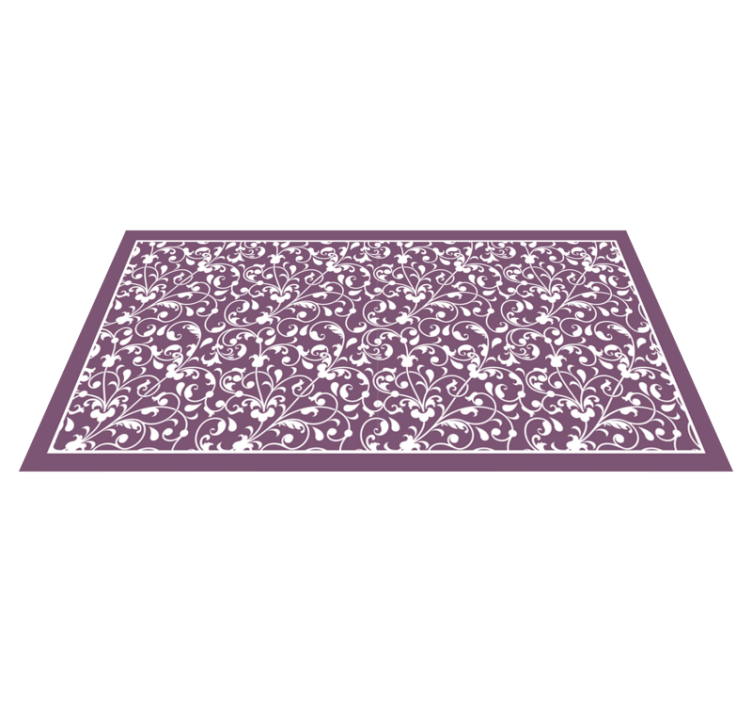 Ornamental leaf Paisley vinyl hall rug - TenStickers