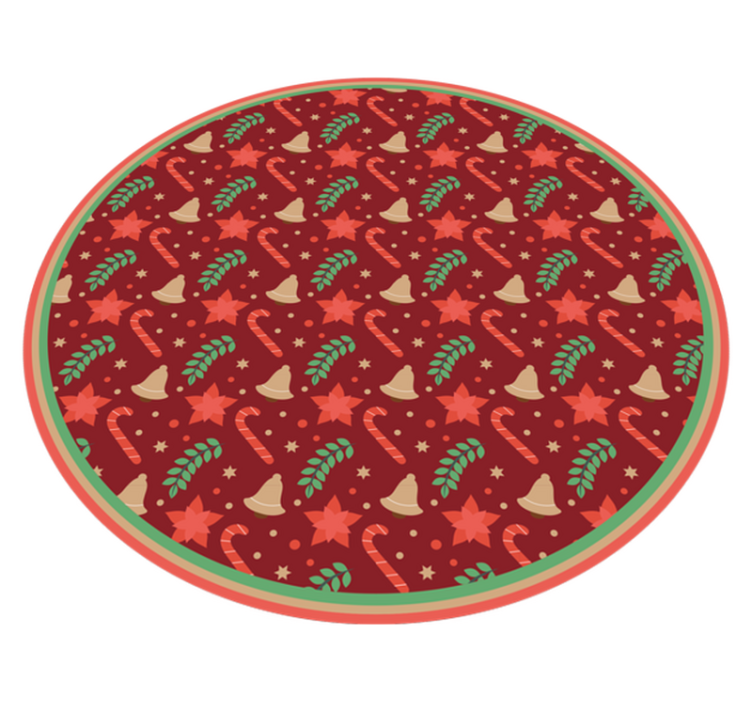 Festive Holiday Motif Christmas vinyl rug - TenStickers