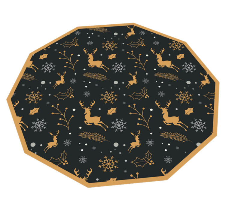 Festive Reindeer Christmas vinyl rug - TenStickers