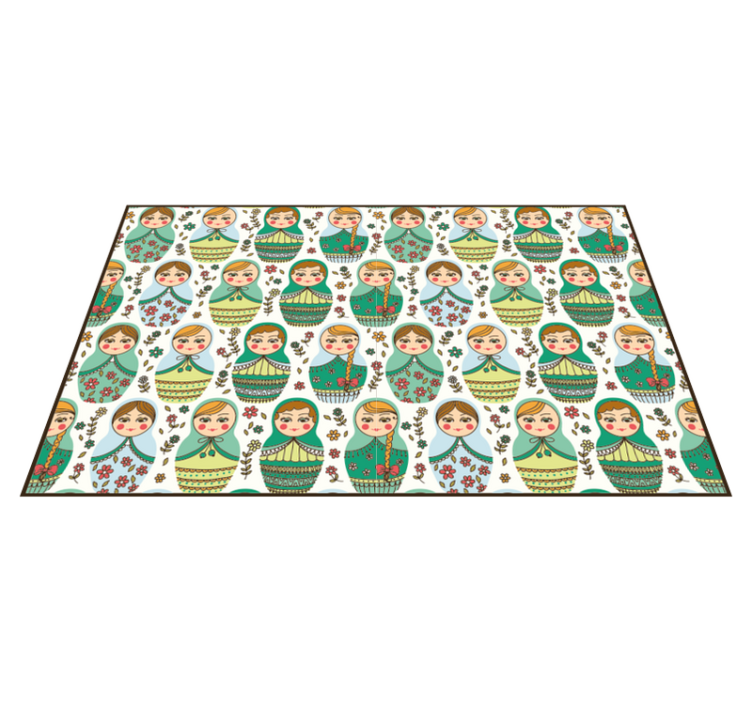 Russian Doll Motif bedroom vinyl rug - TenStickers