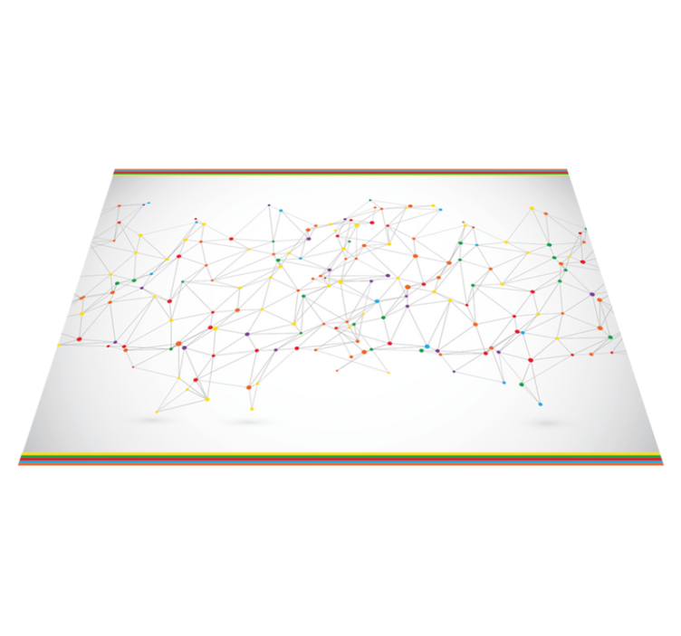 Geometric Connections geometric vinyl rug - TenStickers