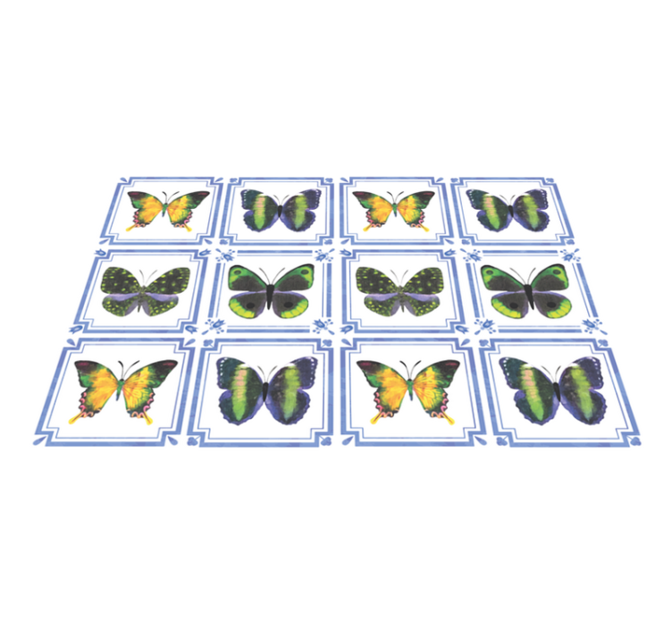 Butterfly Pattern animal vinyl rug - TenStickers