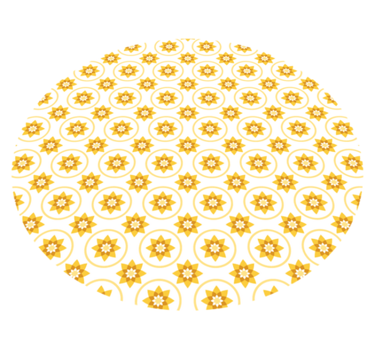 Yellow Floral Idea floral vinyl rug - TenStickers