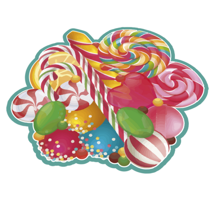 Candy Delight event vinyl rug - TenStickers