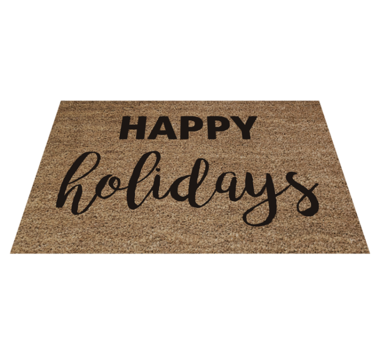 Festive Greeting Doormat Christmas vinyl rug - TenStickers