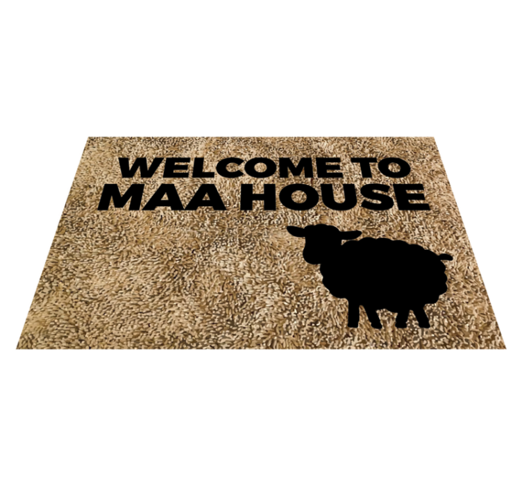 WELCOME MAA HOUSE custom rug - TenStickers