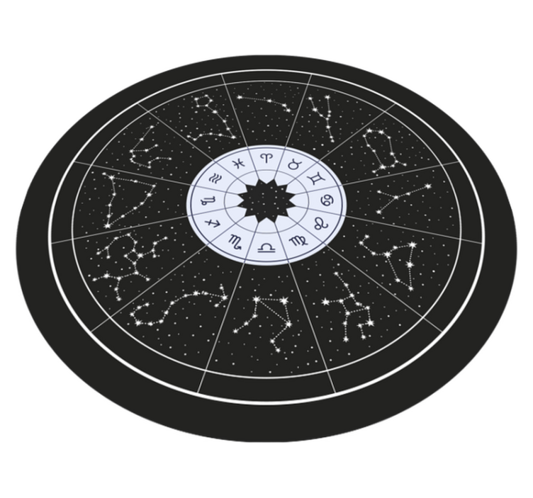 Celestial zodiac bedroom vinyl rug - TenStickers