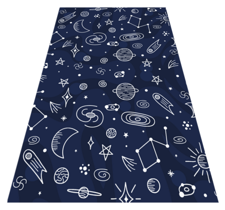 Cosmic Themed Space kids vinyl rug - TenStickers
