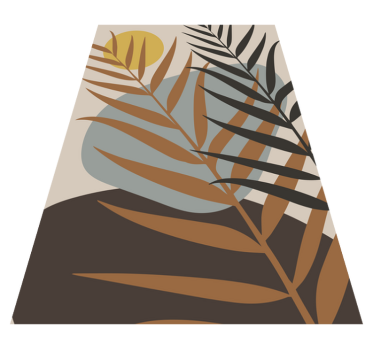 elegant tropical pattern living room rug - TenStickers