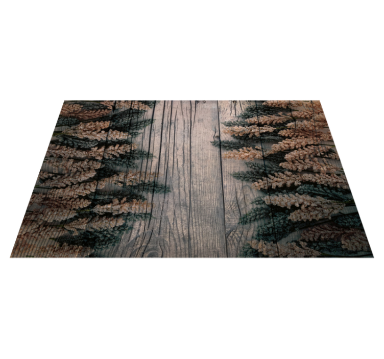 Wooden Texture Contrast wood effect vinyl rug - TenStickers