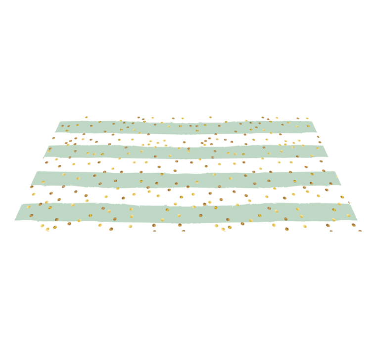 Striped Polka Dots striped vinyl rug - TenStickers
