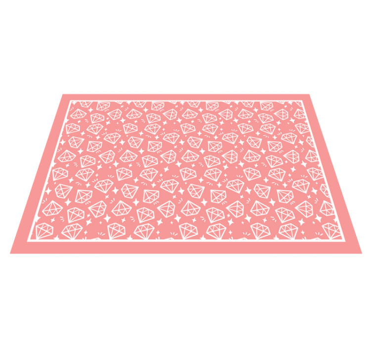 Geometric Diamonds Pattern textured vinyl rug - TenStickers