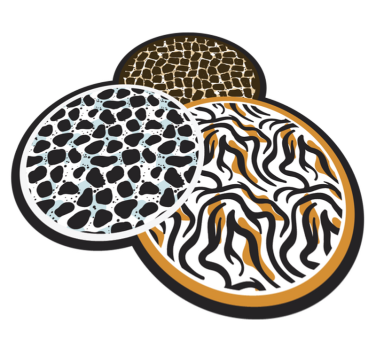 Safari Motif Trio animal print vinyl rug - TenStickers