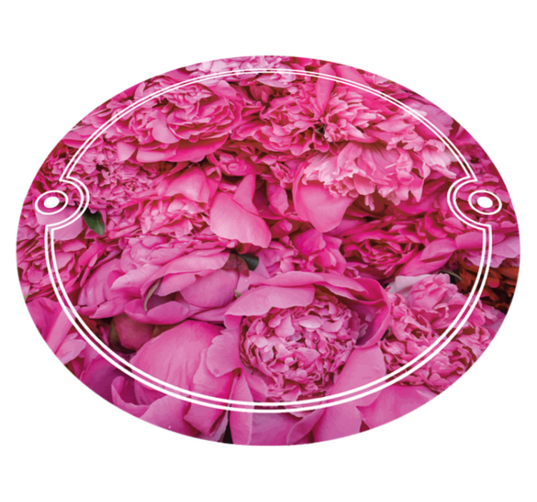 Peonies floral vinyl carpet - TenStickers