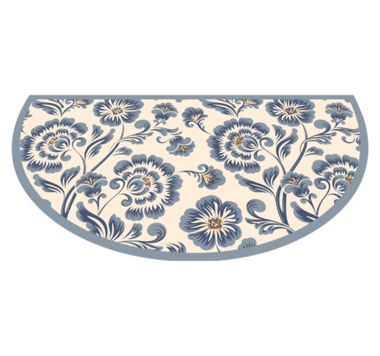 Floral Entrance Enhancer floral vinyl rug - TenStickers