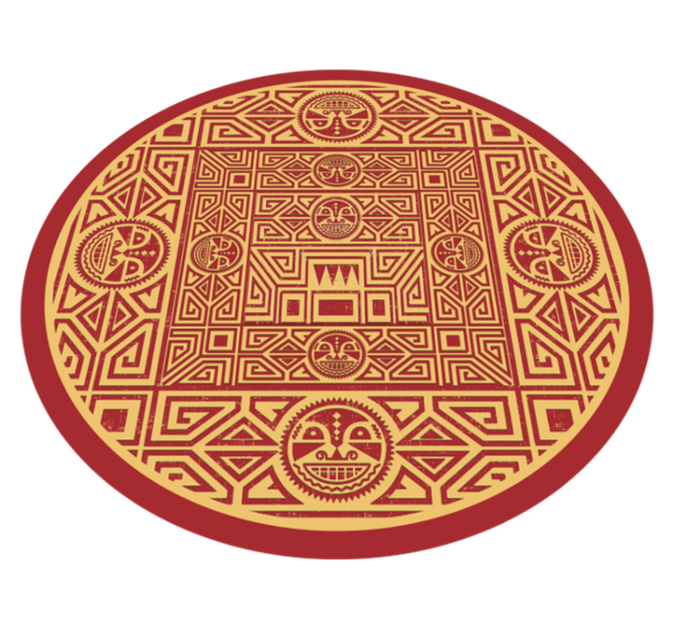 Tribal Mandala mandala vinyl rug - TenStickers
