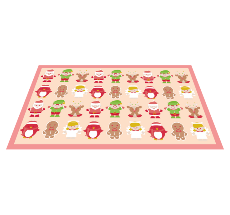 Festive Characters Christmas vinyl rug - TenStickers