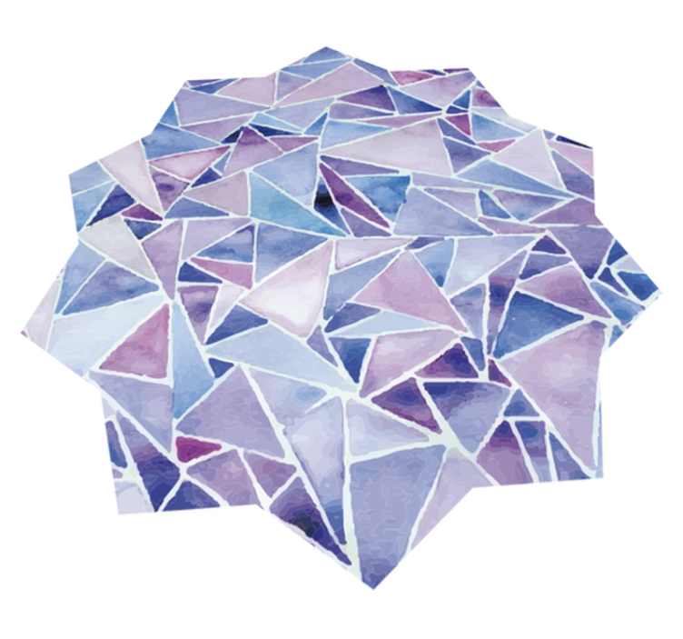 geometric violet pattern vinyl rug - TenStickers