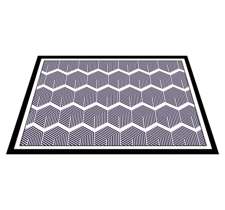 Black and white labirynth 3D mosaic floor tiles - TenStickers