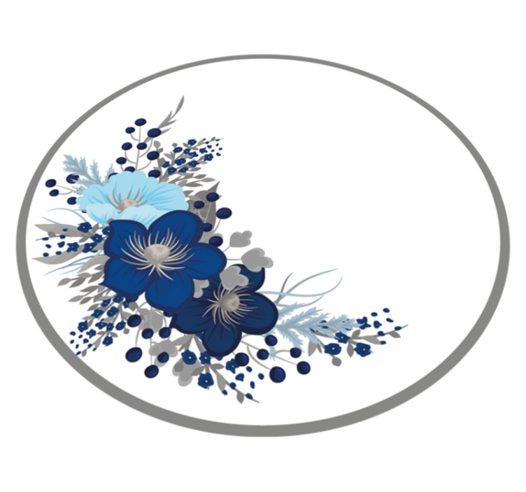 Botanical Collection floral vinyl rug - TenStickers