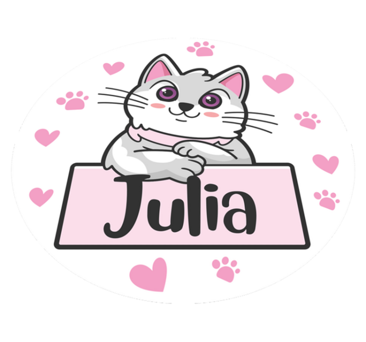 Customized Feline custom vinyl rug - TenStickers