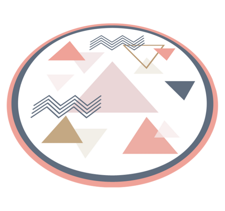 Pink Triangles geometric rugs - TenStickers