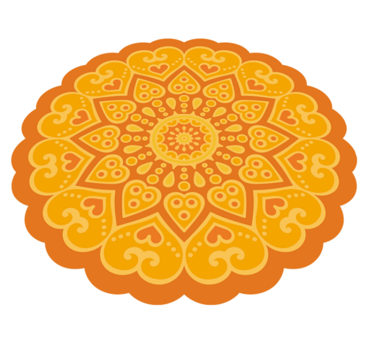 Mandala Floor Accent mandala vinyl rug - TenStickers