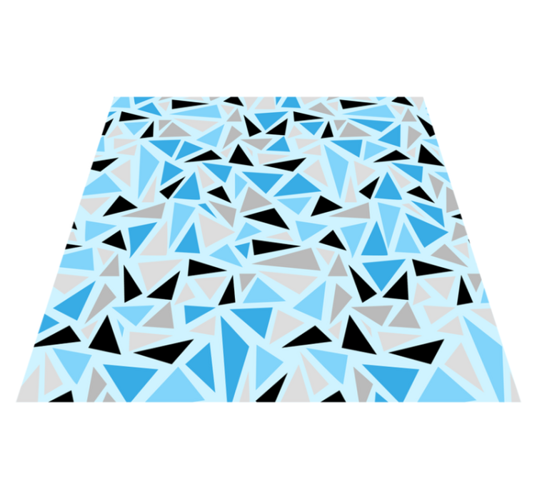 Abstract Triangular Pattern geometric vinyl rug - TenStickers