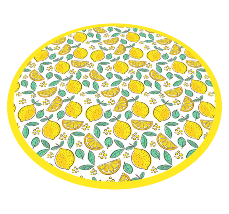 Citrus Patterned Design floral vinyl rug - TenStickers