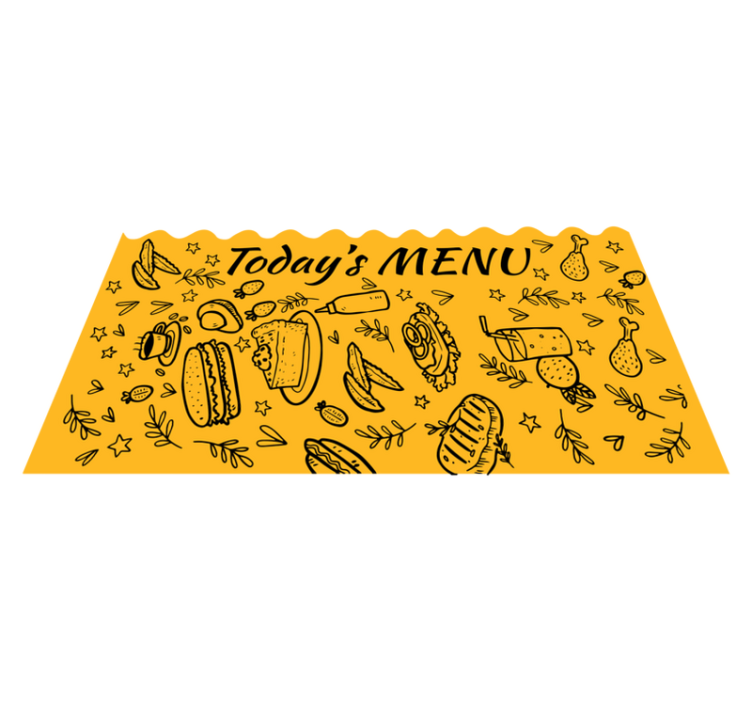 Today's Menu Theme custom rug - TenStickers