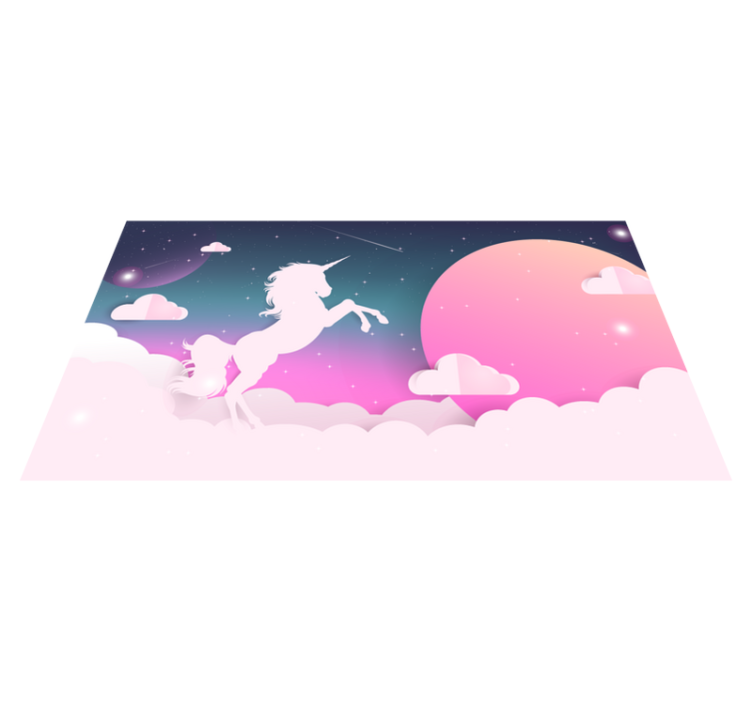 Magical Unicorn kids vinyl rug - TenStickers