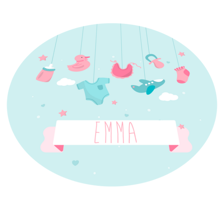 Personalized Nursery nursery vinyl rug - TenStickers