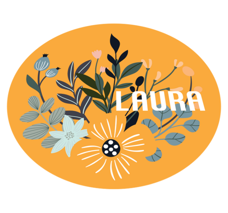 Customizable plants  personalised mat - TenStickers