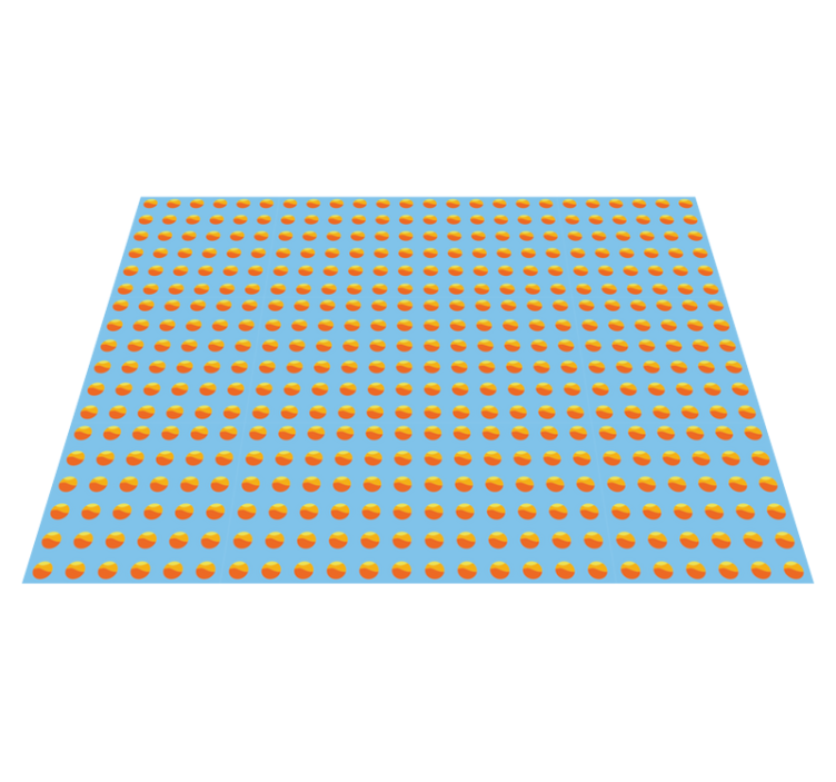 Sunshine Oranges Pattern wood effect vinyl rug - TenStickers