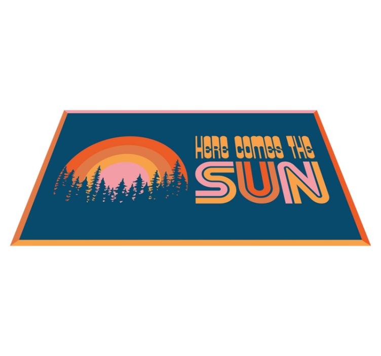 Sunrise Silhouette Scene custom rug - TenStickers