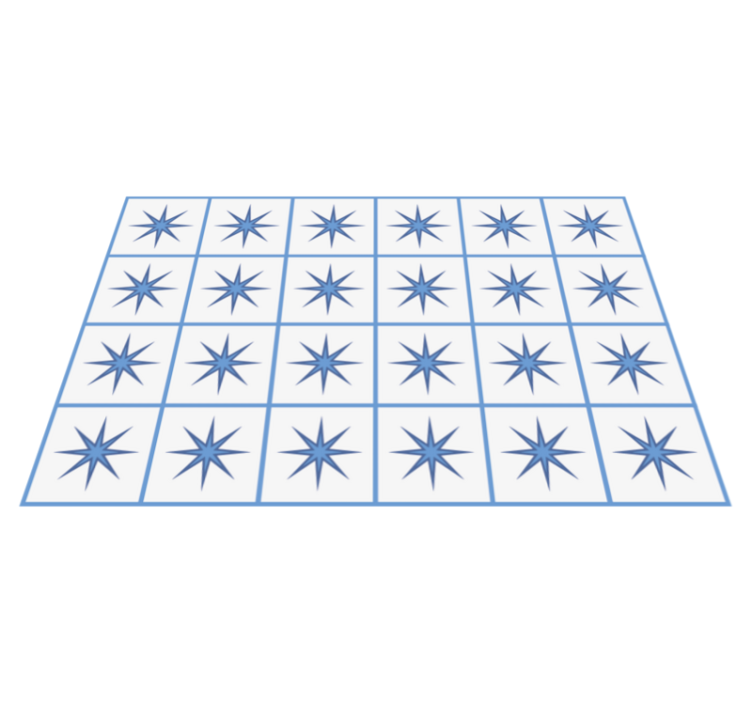 Compass Star Tiles tile vinyl rug - TenStickers