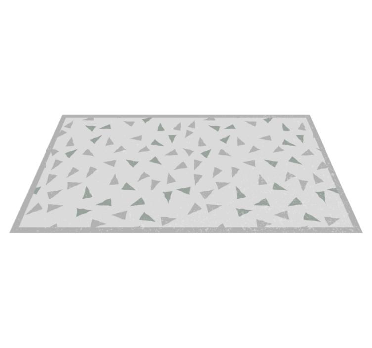 Geometric vinyl rug with triangular shapes - TenStickers