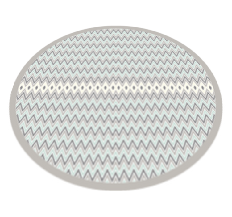 Chevron Pattern Detail striped vinyl rug - TenStickers