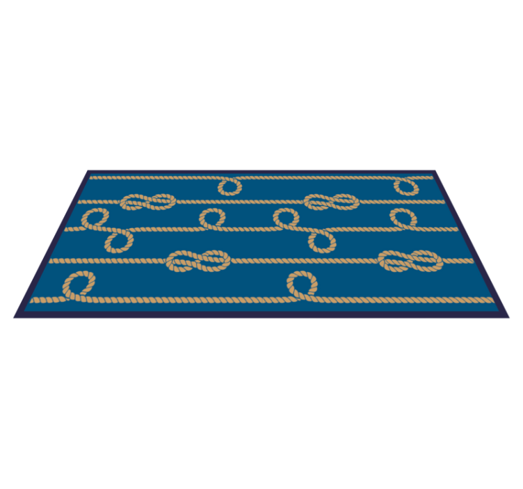 Rope loops vintage vinyl rug - TenStickers