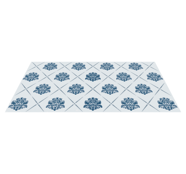 Traditional Tile Pattern tile vinyl rug - TenStickers