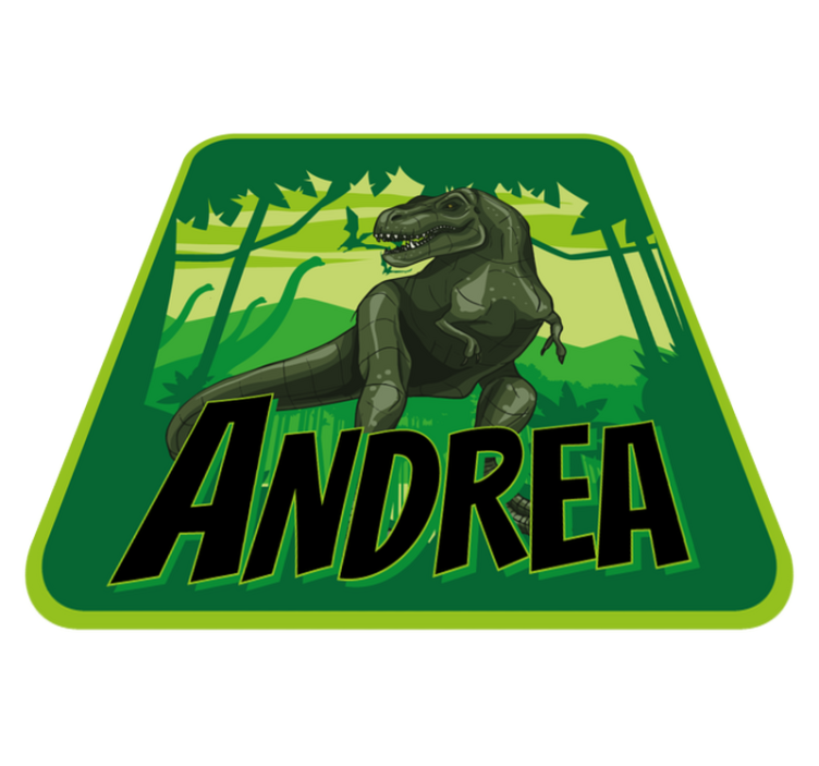 Dinosaur Adventure custom vinyl rug - TenStickers