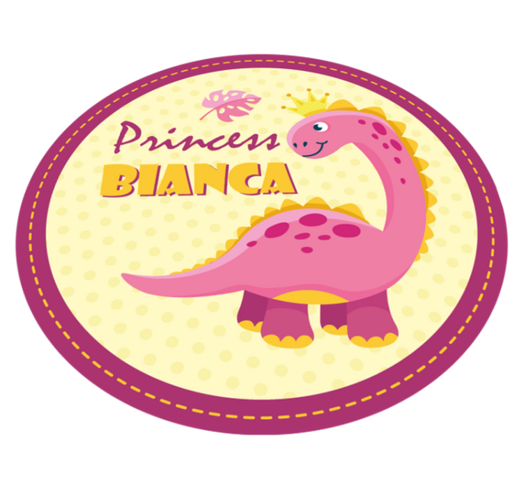 Princess Dinosaur nursery vinyl rug - TenStickers