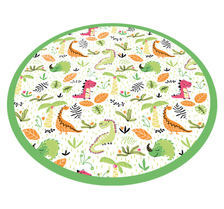 Safari Adventure Circle kids vinyl rug - TenStickers